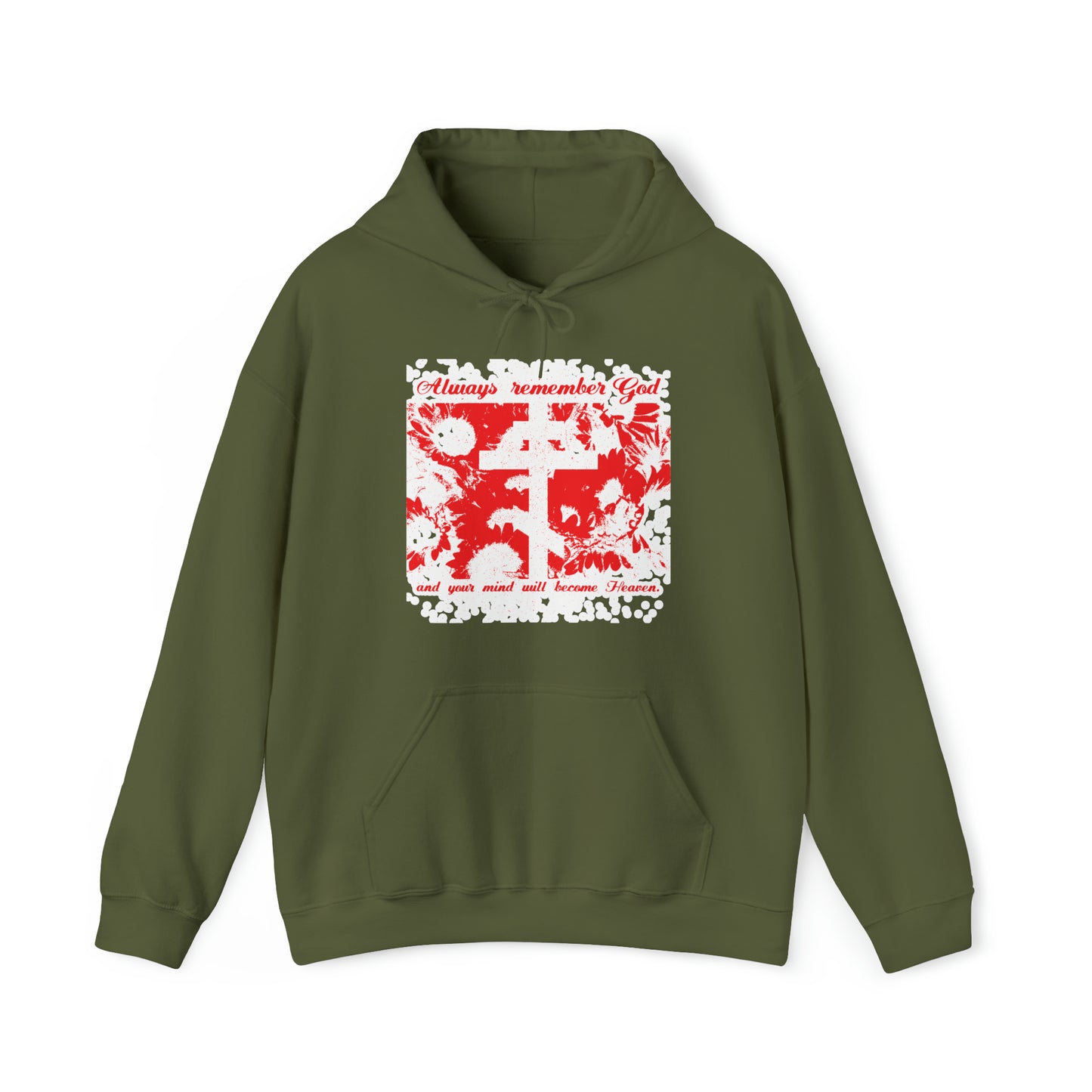 Always Remember God and Your Mind Will Become Heaven No. 2a | Orthodox Christian Hoodie / Hooded Sweatshirt
