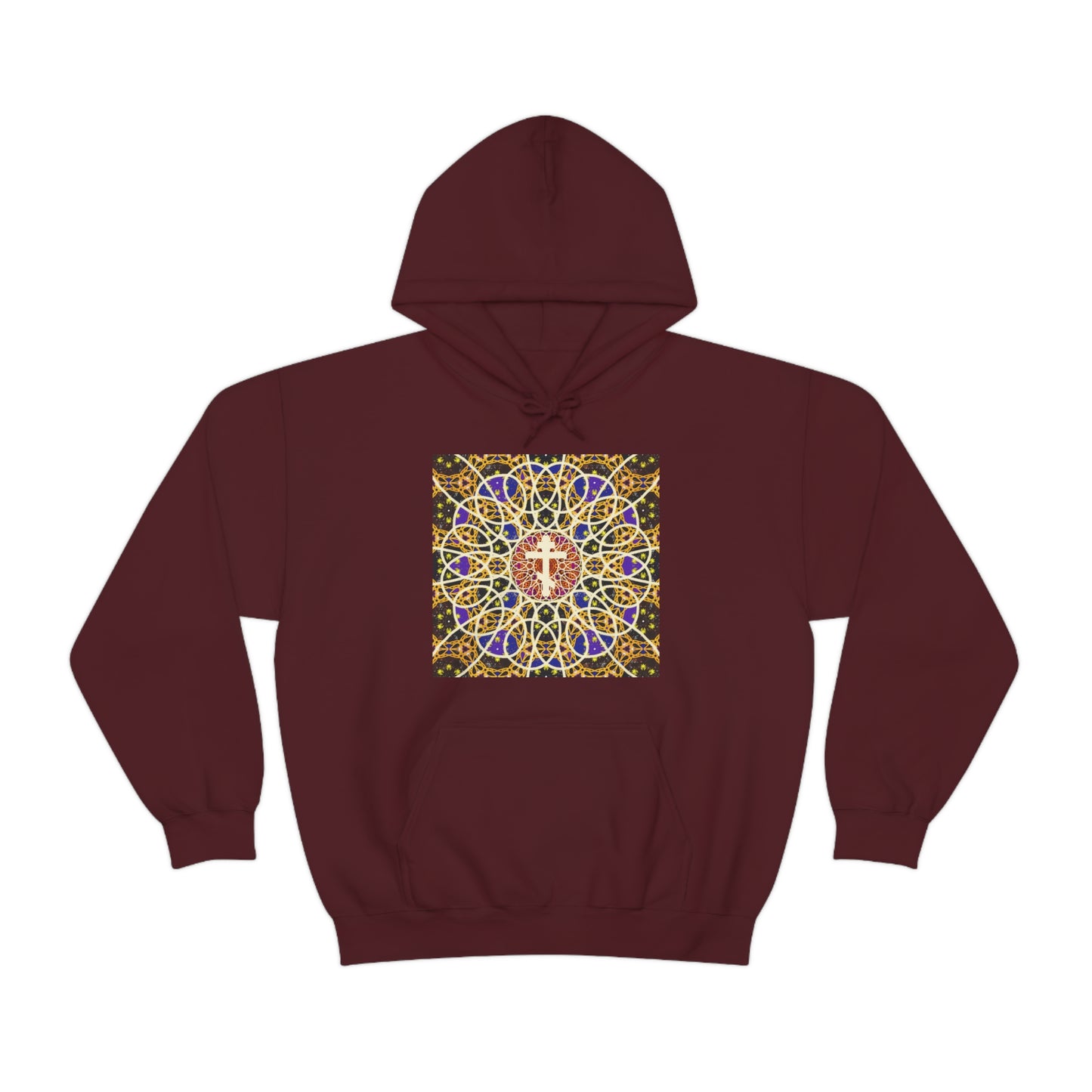 Art Cross: Rose Window No. 1 | Orthodox Christian Hoodie / Hooded Sweatshirt