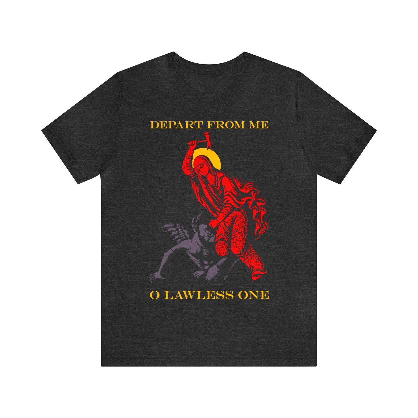 St Marina IconoGraphic (Depart from Me O Lawless One) No. 1 | Orthodox Christian T-Shirt