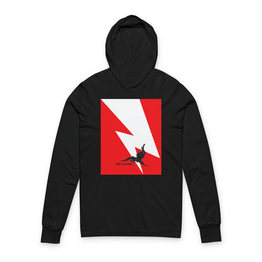 Shall Not Prevail | Satan Fell from Heaven Like Lightning (Luke 10:18) | Minimalist Design | Orthodox Long Sleeve Hooded Shirt