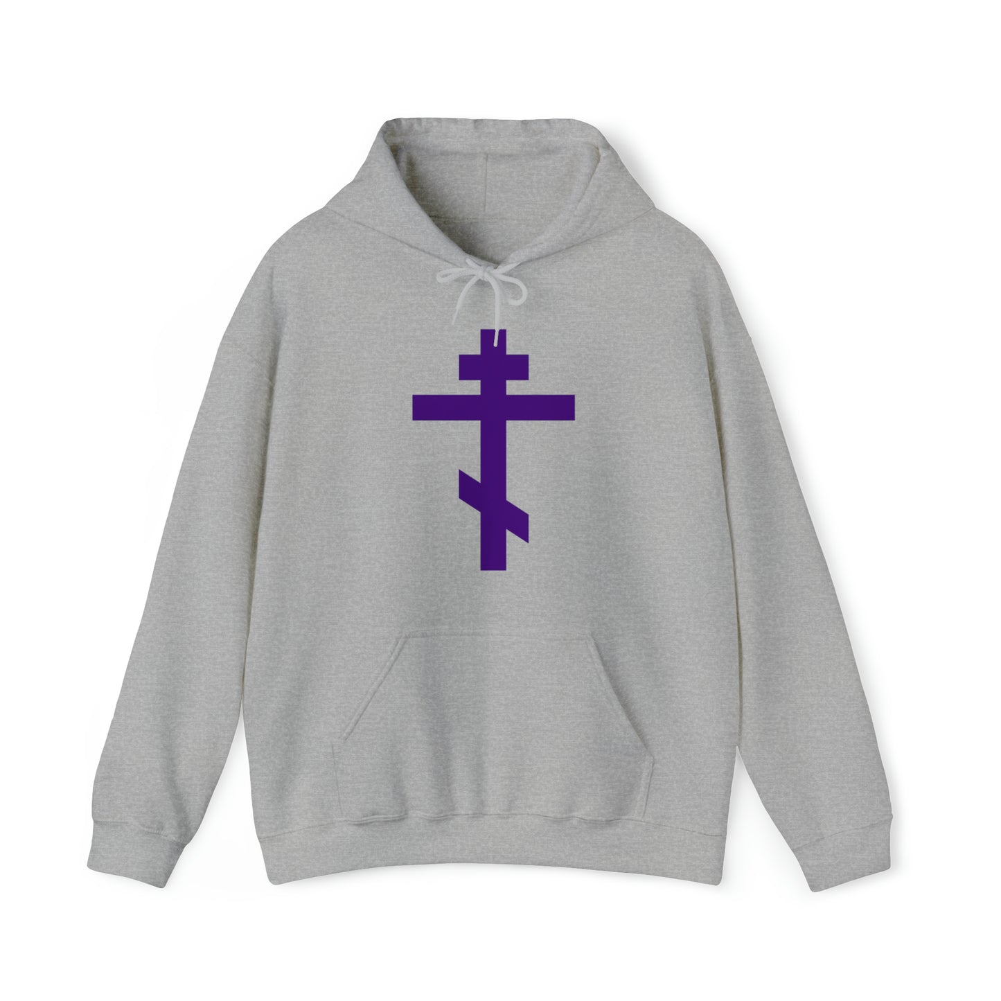 Simple Orthodox Cross (Purple) No. 1 | Orthodox Christian Hoodie / Hooded Sweatshirt
