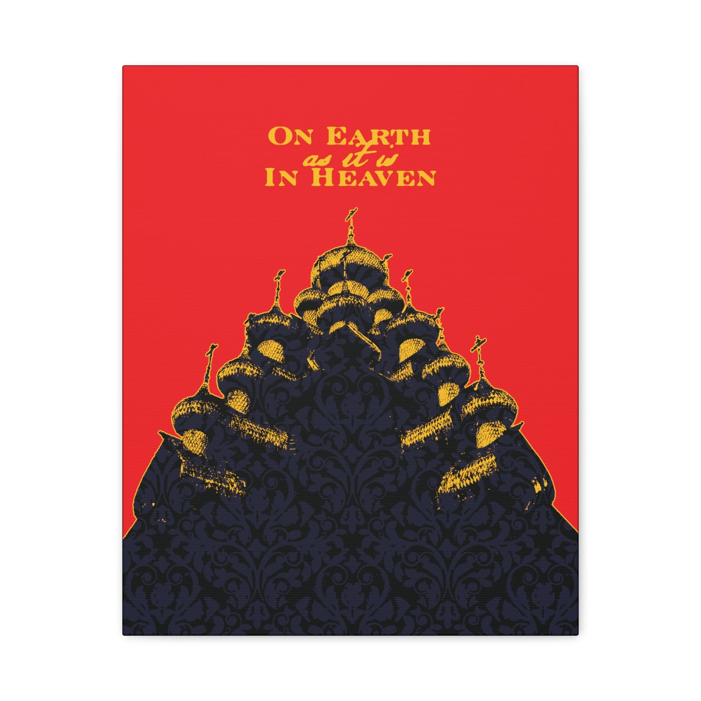 The Church: On Earth As It Is In Heaven | Lord's Prayer | Ancient Russian Wooden Church Design | Orthodox Christian Canvas Art