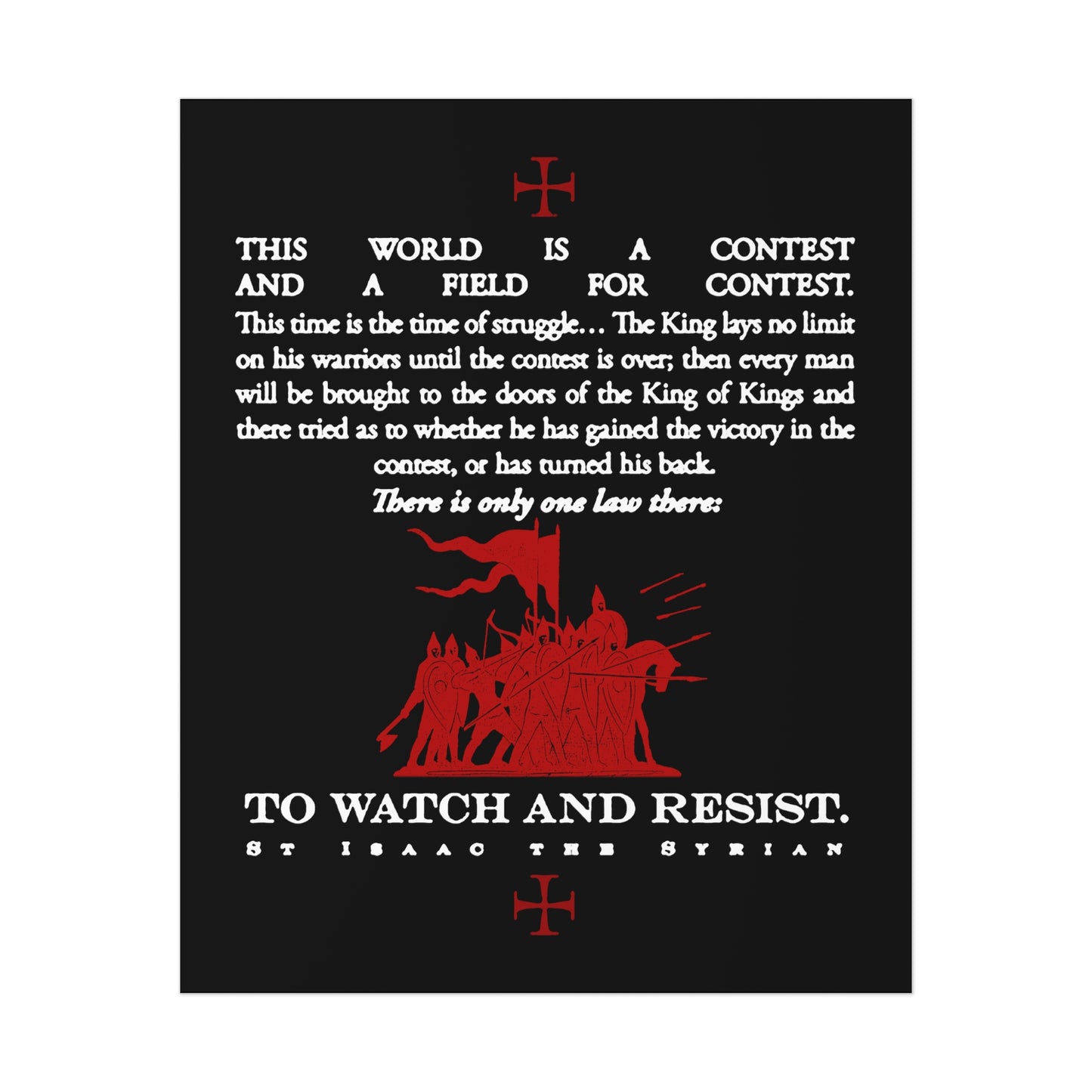 The World is a Contest No. 2 (St Isaac the Syrian) | Orthodox Christian Art Poster