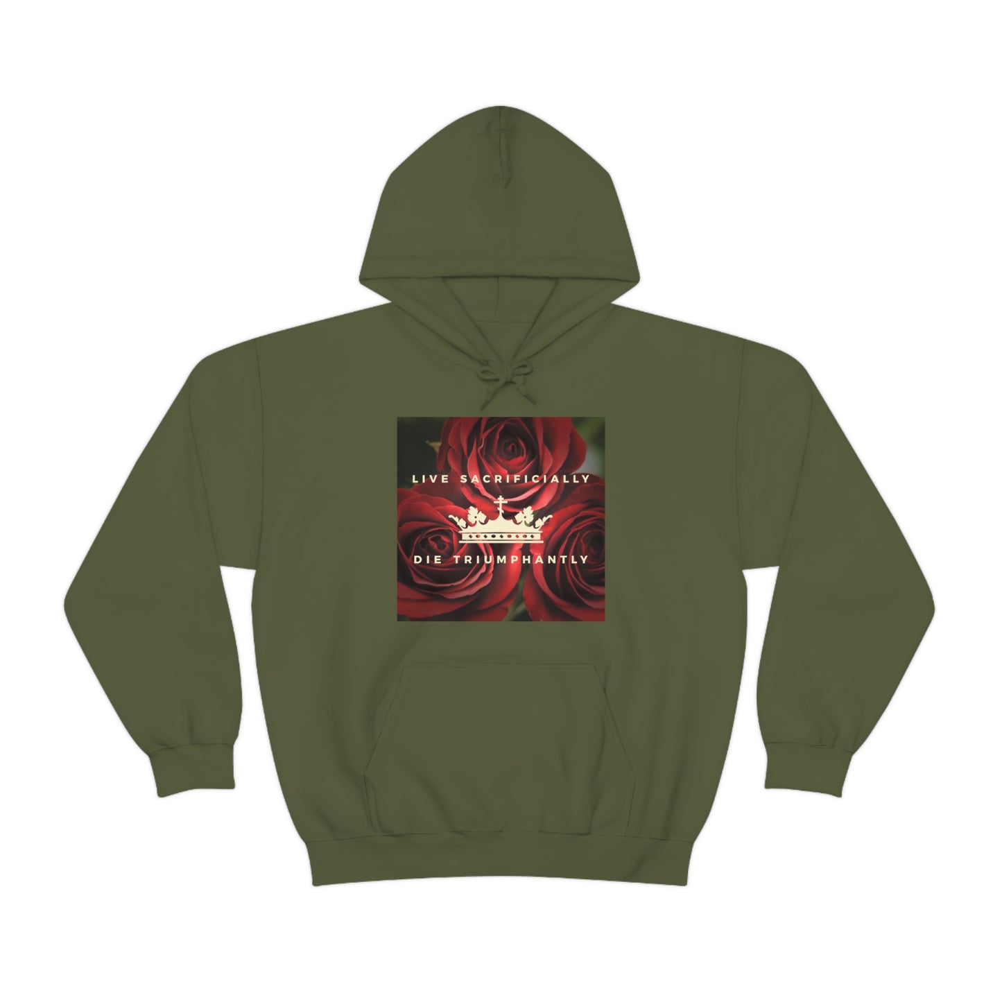 Live Sacrificially, Die Triumphantly No. 2 | Orthodox Christian Hoodie / Hooded Sweatshirt