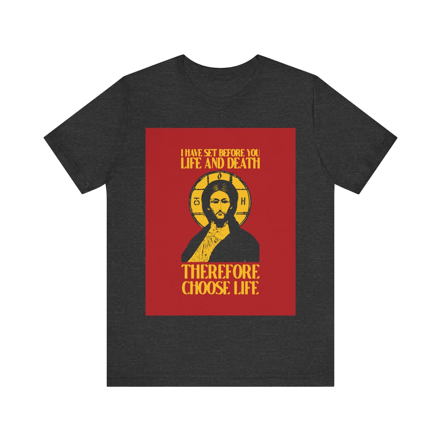 I Have Set Before You Life and Death (Deut. 30:11-20) Red Design No. 1 | Orthodox Christian T-Shirt