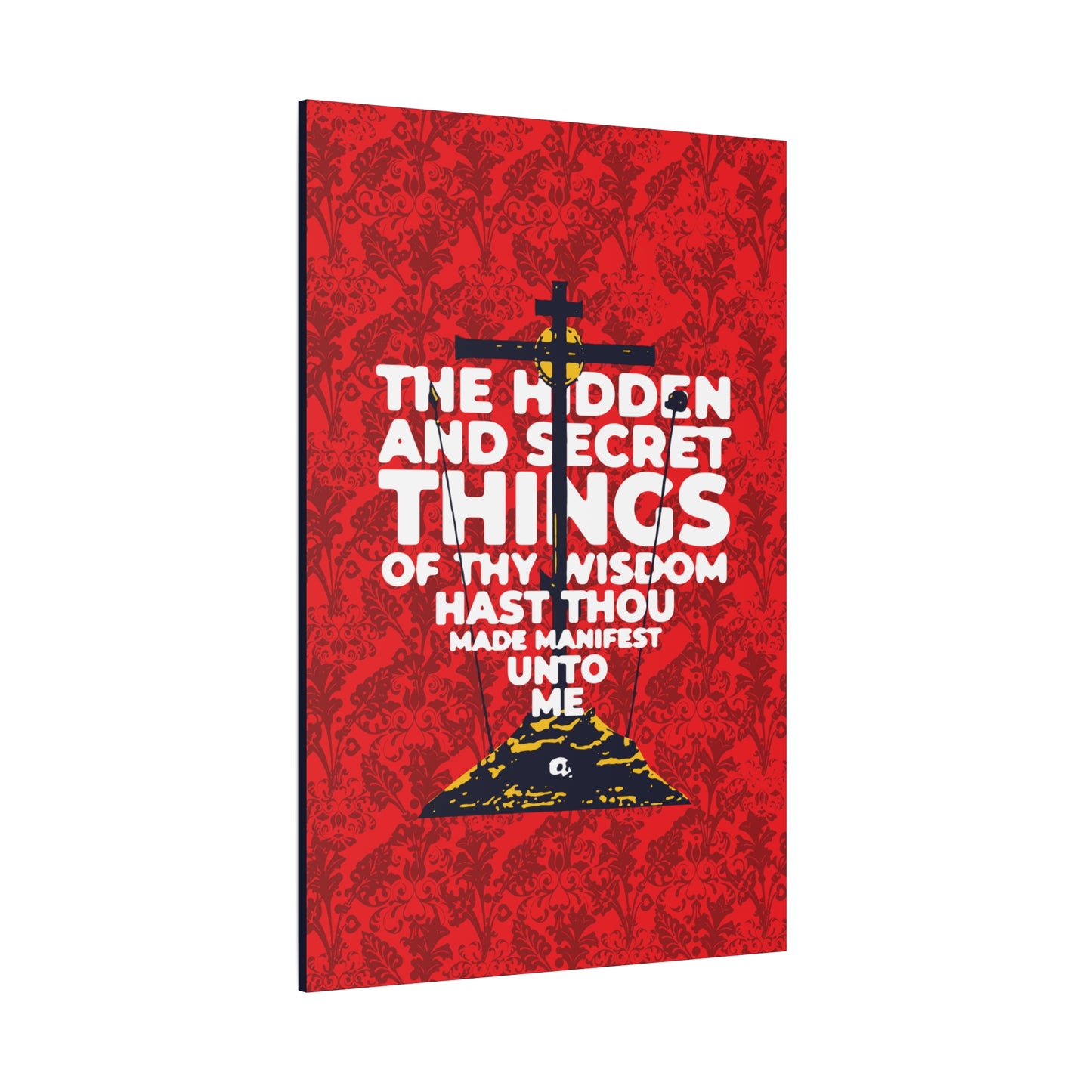 The Hidden and Secret Things of Thy Wisdom (Psalm 50/51) | Golgotha Cross | Skull of Adam | Orthodox Christian Canvas Art