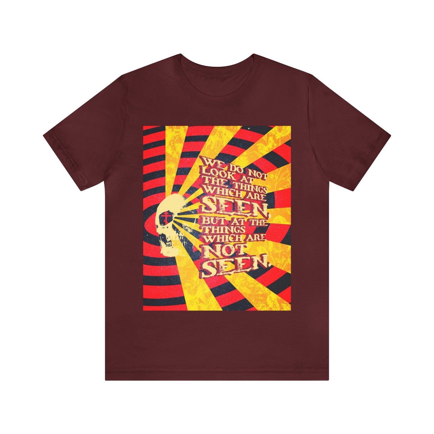 We Do Not Look at the Things Which Are Seen No. 2 (Giallo Movie Poster Style) | Orthodox Christian T-Shirt