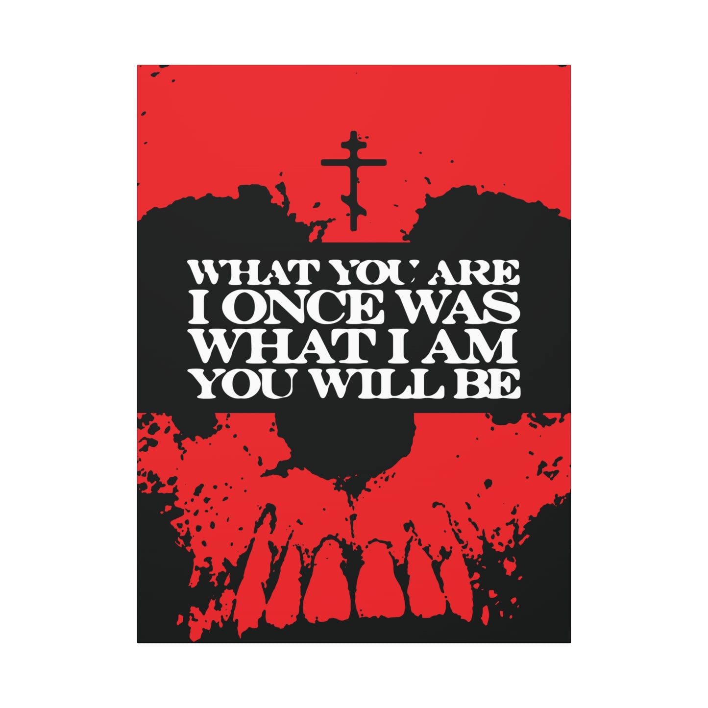 What You Are, I Once Was. What I Am, You Will Be | Memento Mori | Red Skull Remembrance of Death | Orthodox Christian Canvas Art