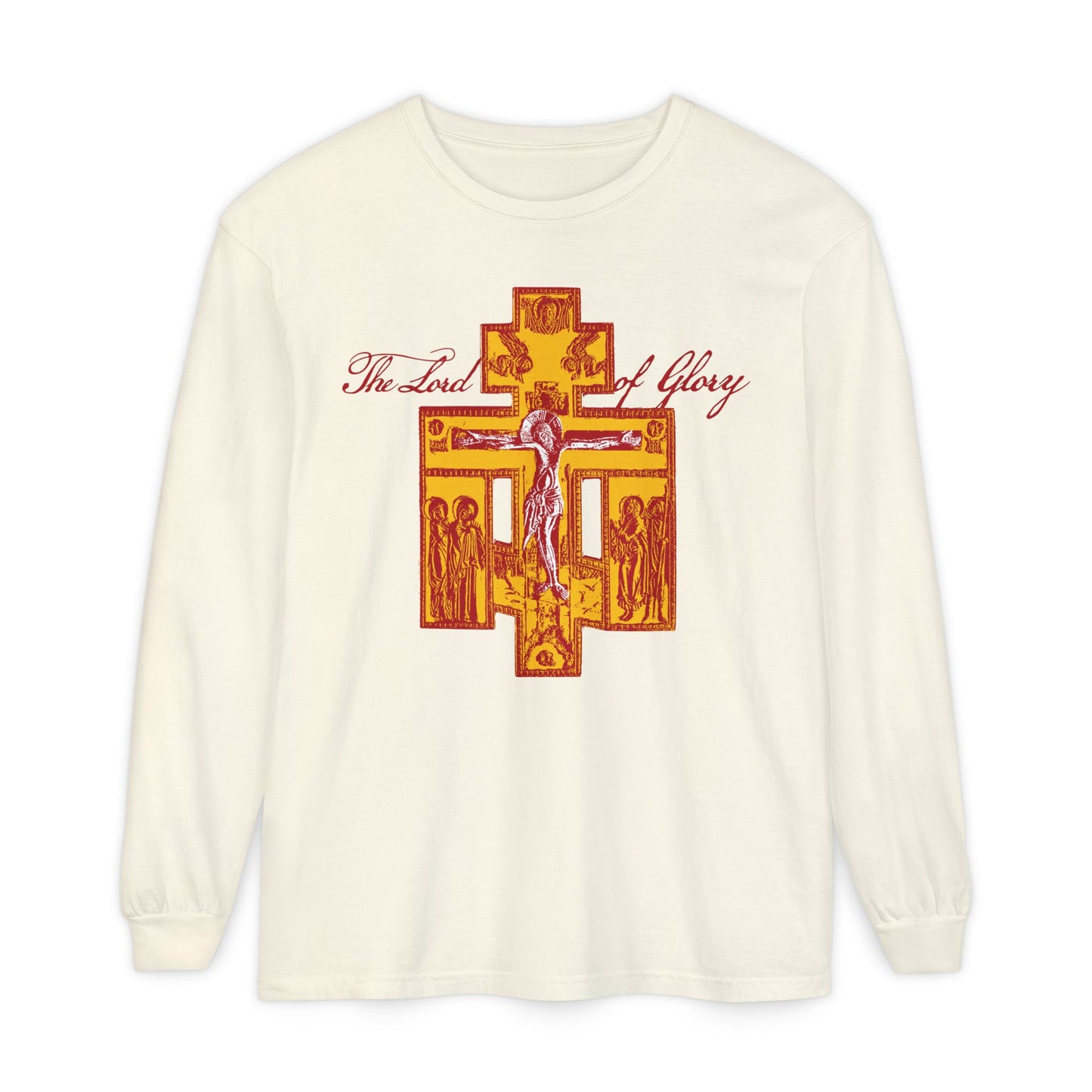 The Lord of Glory | Russian Golgotha Crucifix IconoGraphic | 1 Corinthians 2:8 | Orthodox Christian Long Sleeve Shirt