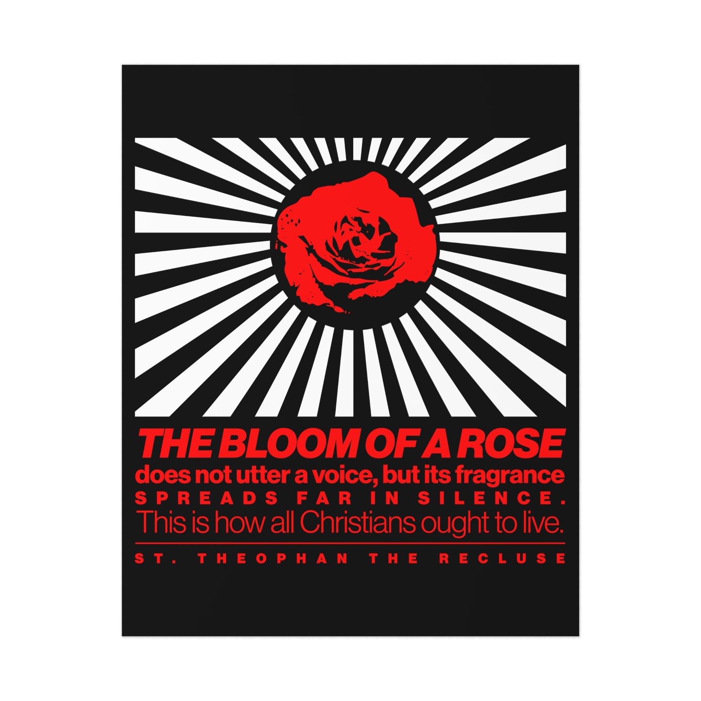 The Bloom of a Rose No. 1 | Orthodox Christian Art Poster
