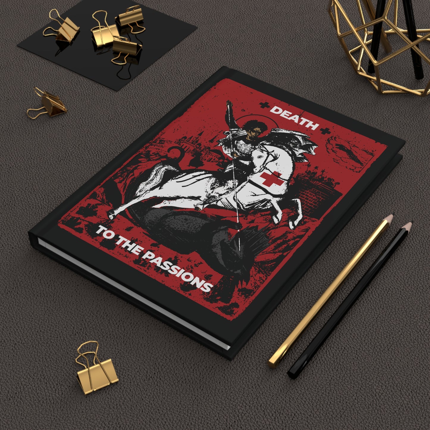 St George Slaying the Dragon | Death to the Passions | Unseen Warfare | Ascetic Orthodox Christianity | Orthodox Christian Hardcover Journal