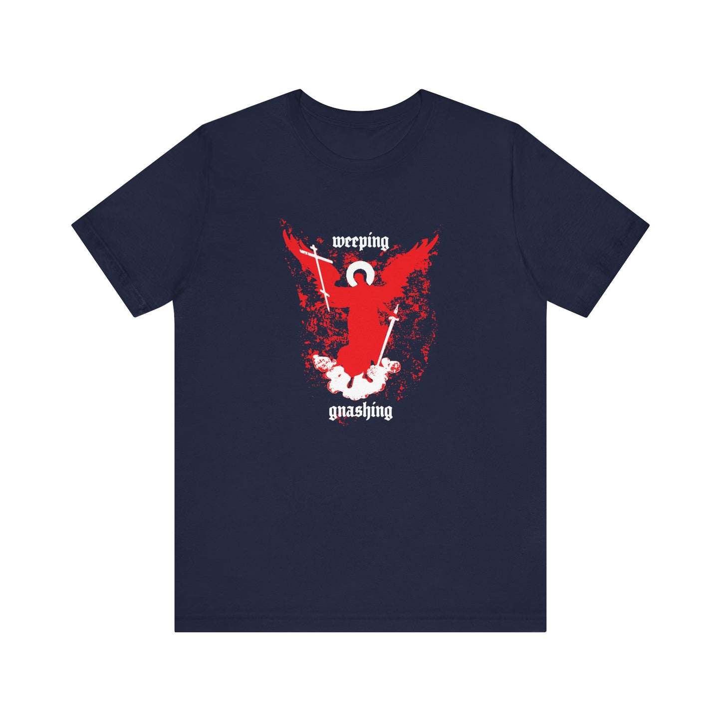 Weeping and Gnashing (Matthew 13:41, Apocalypse Angel IconoGraphic) No. 1 | Orthodox Christian T-Shirt