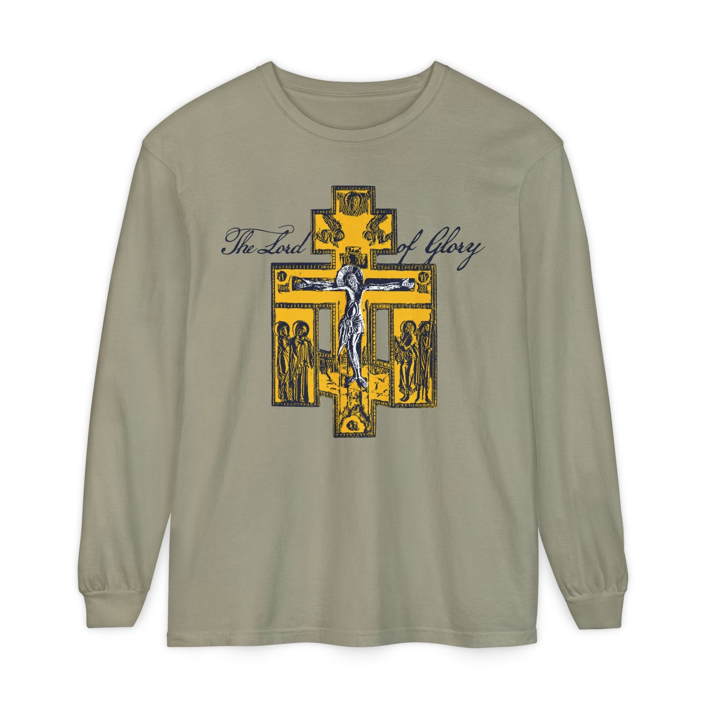 The Lord of Glory | Russian Golgotha Crucifix IconoGraphic | 1 Corinthians 2:8 | Orthodox Christian Long Sleeve Shirt