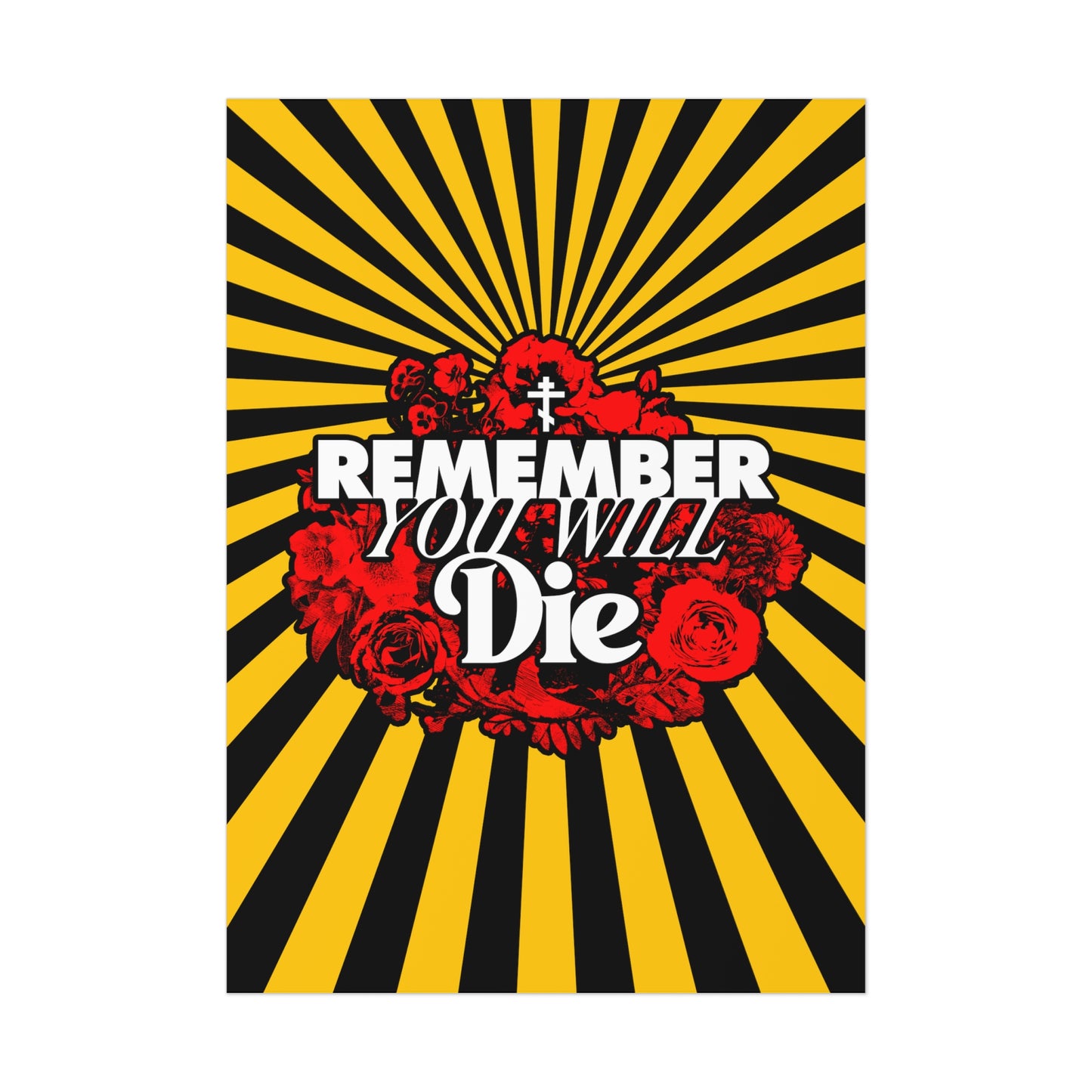 Remember You Will Die Floral Design No. 2 | Orthodox Christian Art Poster