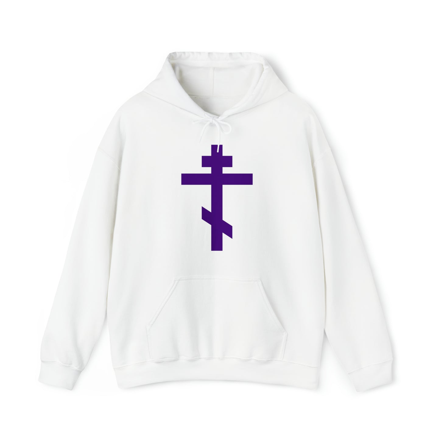 Simple Orthodox Cross (Purple) No. 1 | Orthodox Christian Hoodie / Hooded Sweatshirt