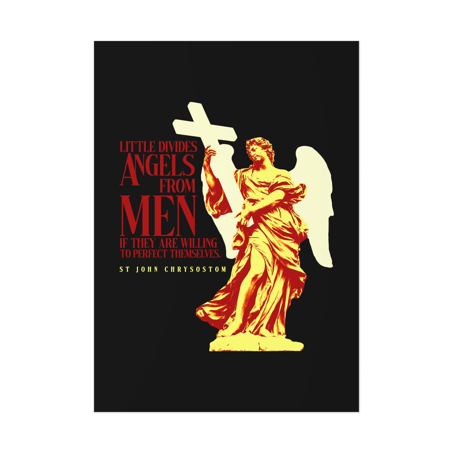 Little Divides Angels from Men No. 1 | Orthodox Christian Art Poster