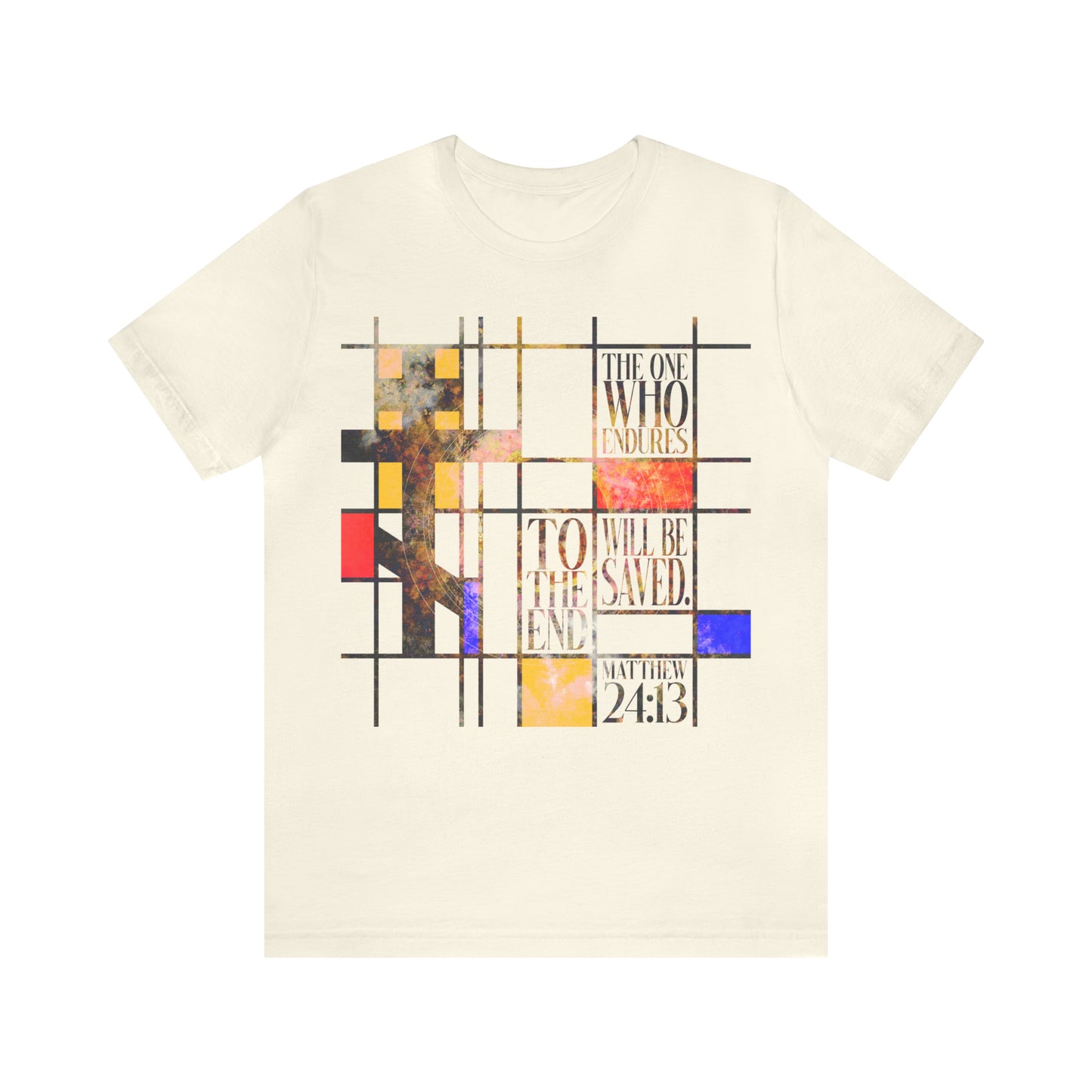 The One Who Endures - Mondrian Design No. 2 | Orthodox Christian T-Shirt