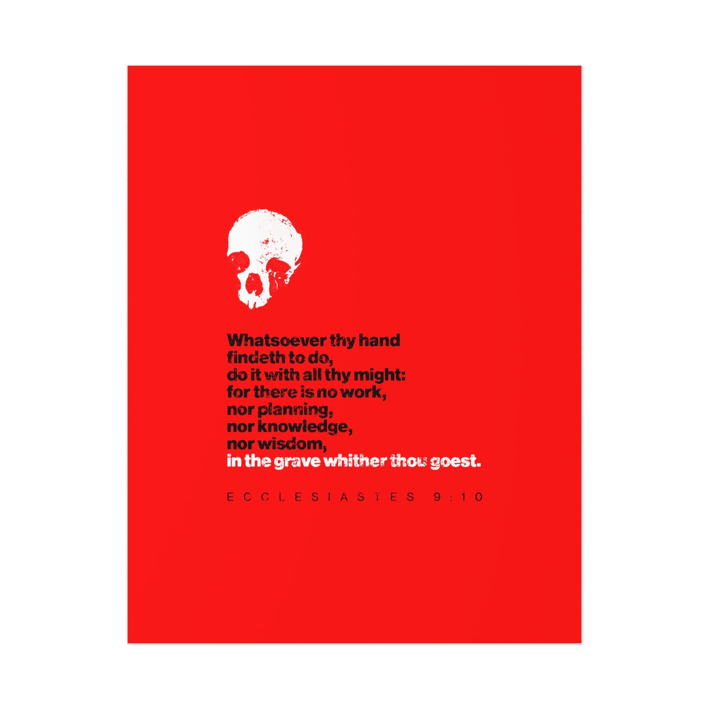 Whatsoever Thy Hand Findeth to Do No. 2 (Black Text) | Orthodox Christian Art Poster