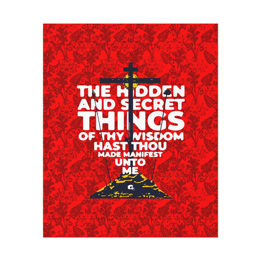 The Hidden and Secret Things of Thy Wisdom (Psalm 50/51) | Golgotha Cross | Skull of Adam | Orthodox Christian Art Poster