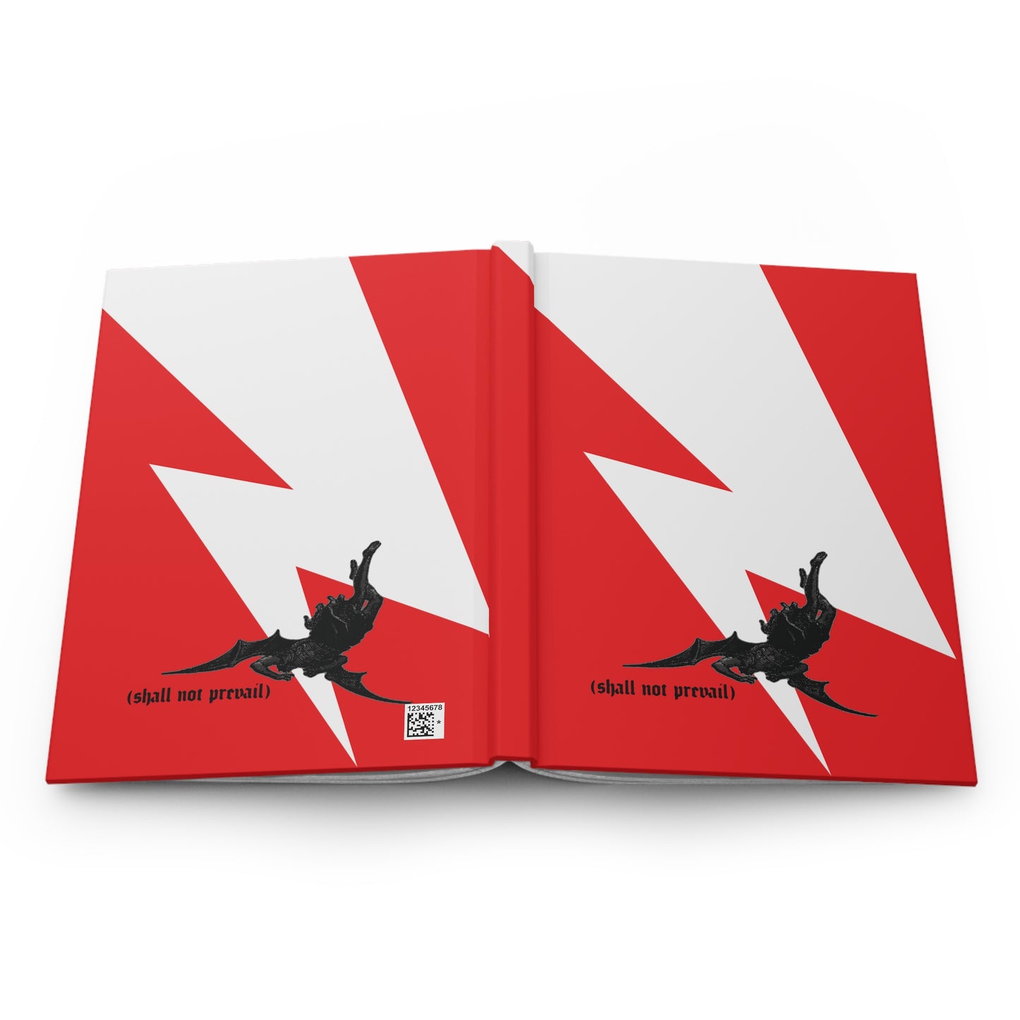 Shall Not Prevail | Satan Fell from Heaven Like Lightning (Luke 10:18) | Minimalist Design | Orthodox Christian Hardcover Journal
