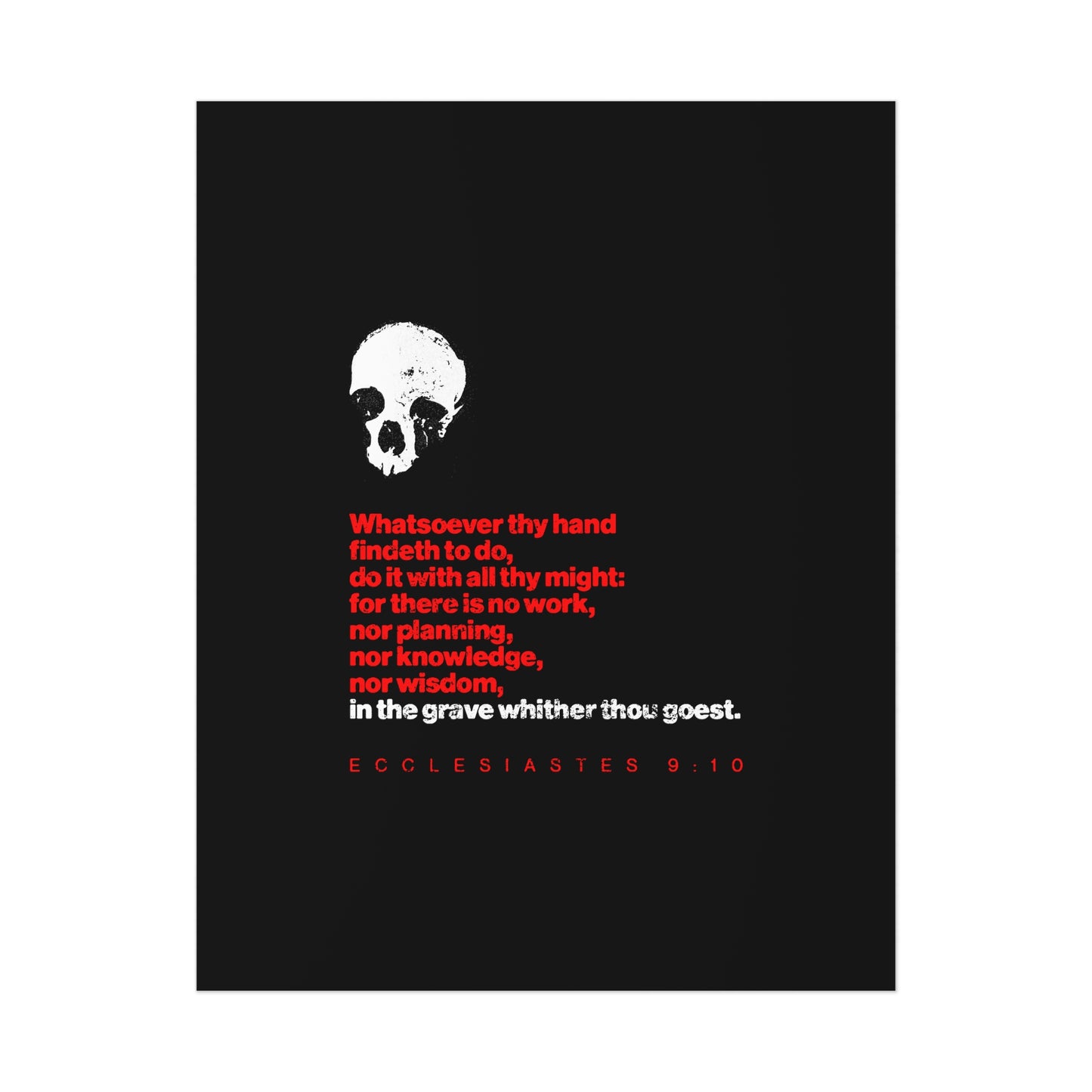 Whatsoever Thy Hand Findeth to Do No. 2 (Red Text) | Orthodox Christian Art Poster