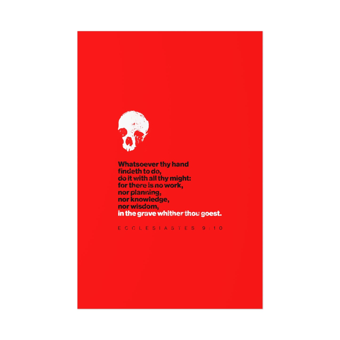 Whatsoever Thy Hand Findeth to Do No. 2 (Black Text) | Orthodox Christian Art Poster