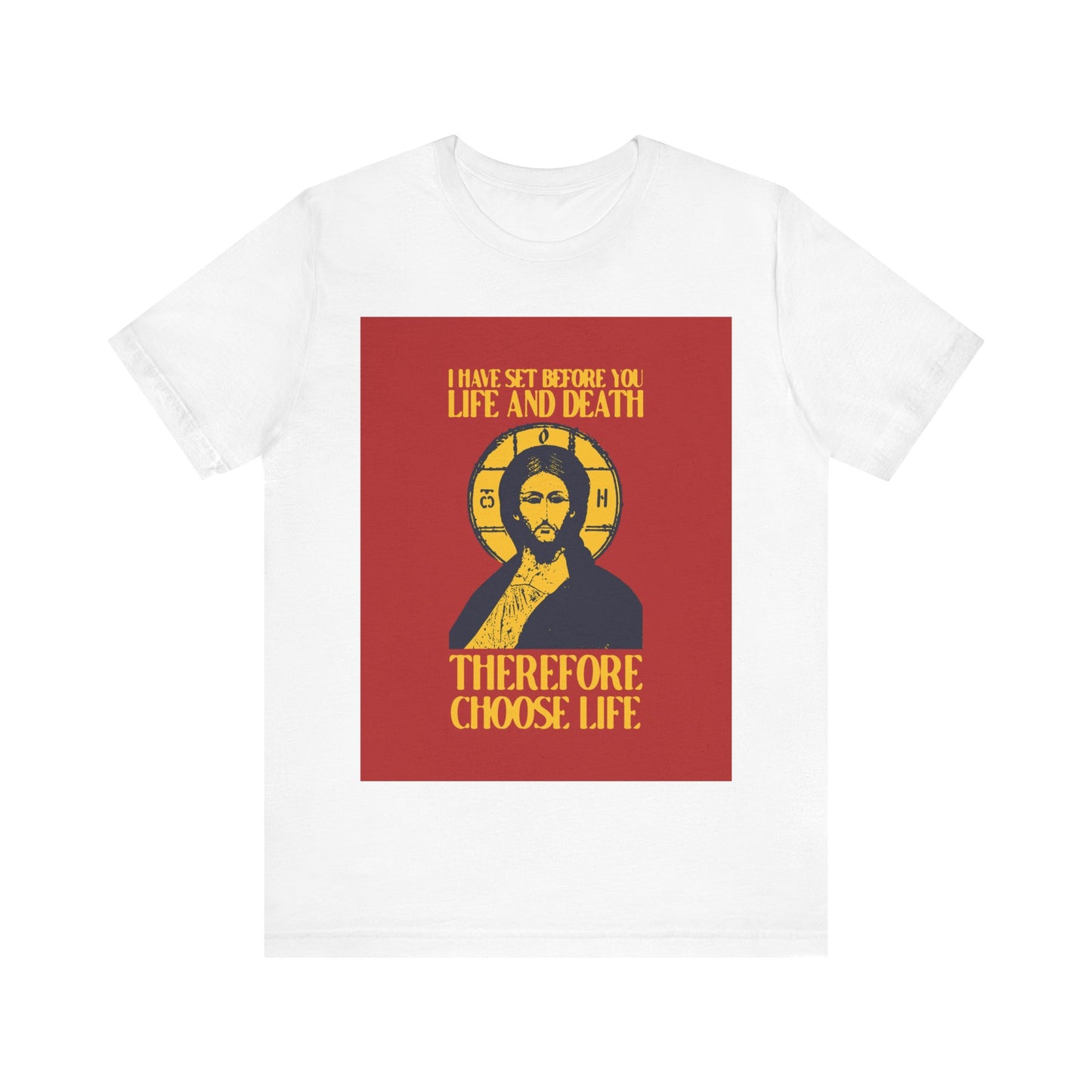 I Have Set Before You Life and Death (Deut. 30:11-20) Red Design No. 1 | Orthodox Christian T-Shirt
