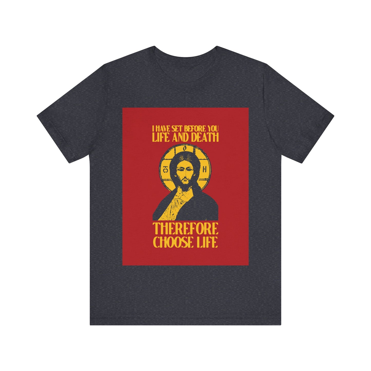 I Have Set Before You Life and Death (Deut. 30:11-20) Red Design No. 1 | Orthodox Christian T-Shirt