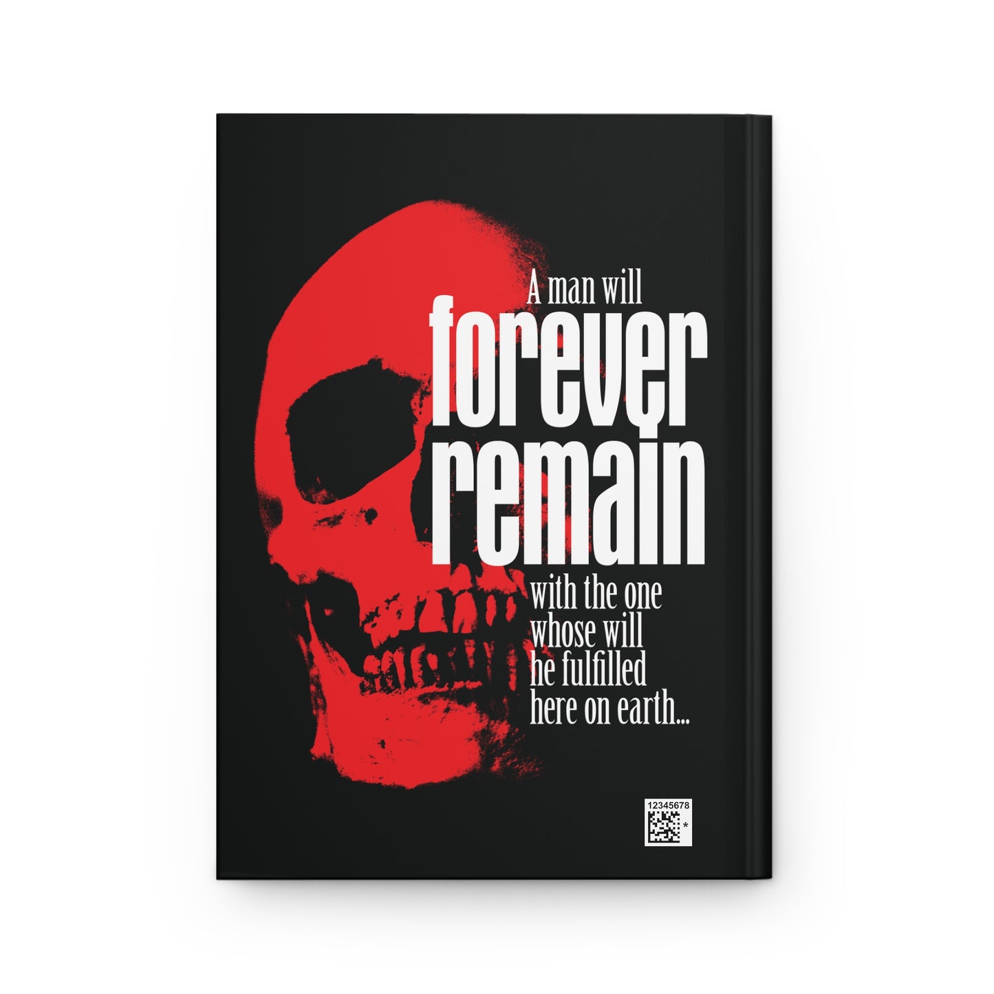 A man will forever remain... | You cannot serve two masters | Red Skull Horror Movie Poster Aesthetic | Orthodox Christian Accessory | Blank Hardcover Journal