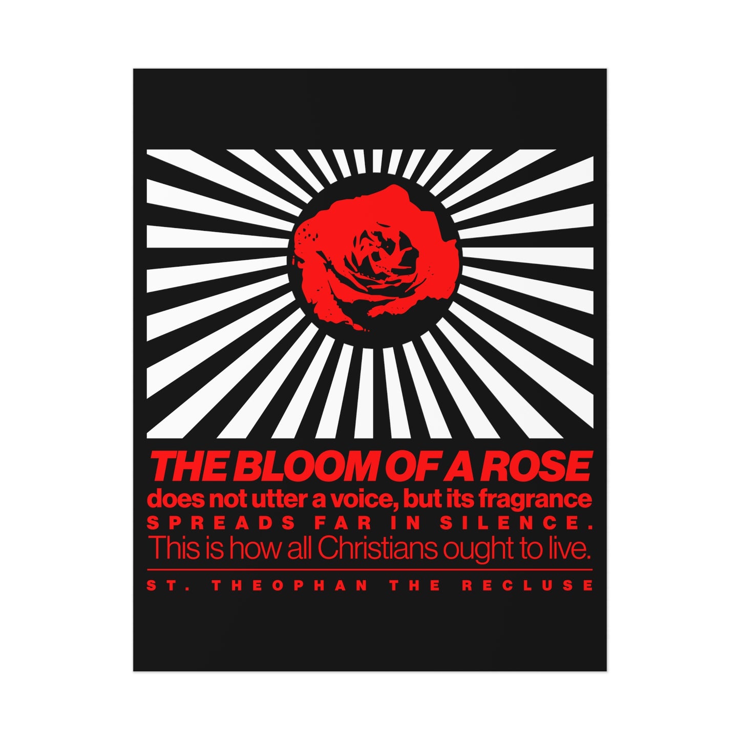 The Bloom of a Rose No. 1 | Orthodox Christian Art Poster