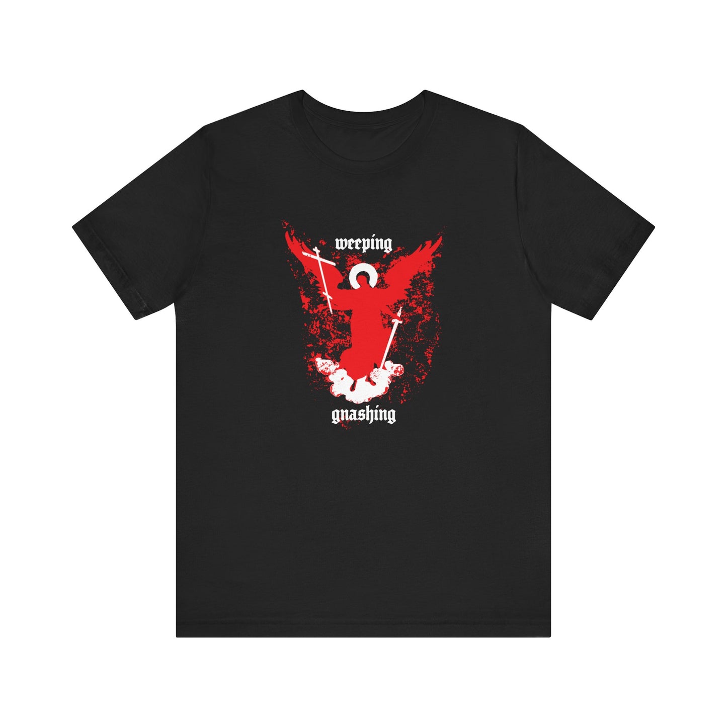 Weeping and Gnashing (Matthew 13:41, Apocalypse Angel IconoGraphic) No. 1 | Orthodox Christian T-Shirt