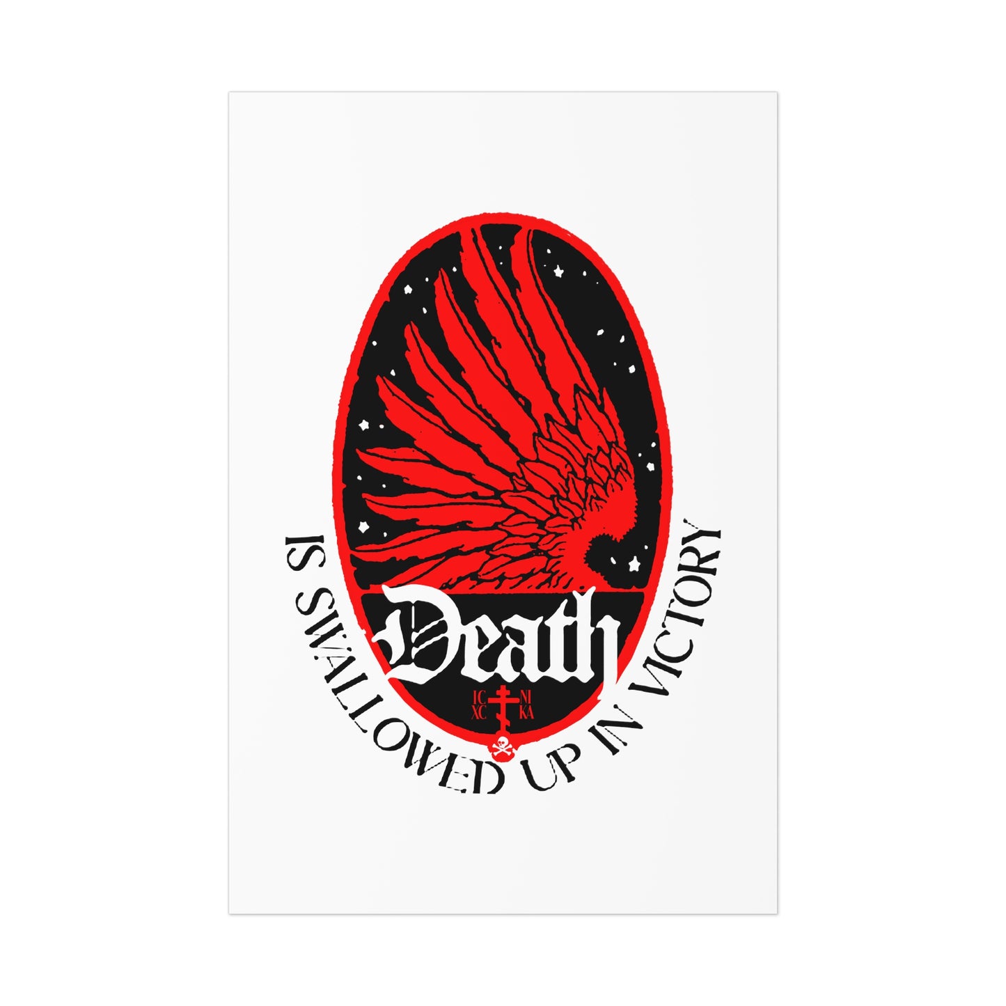 Death is Swallowed Up In Victory No. 3 (Dark Design) | Orthodox Christian Art Poster