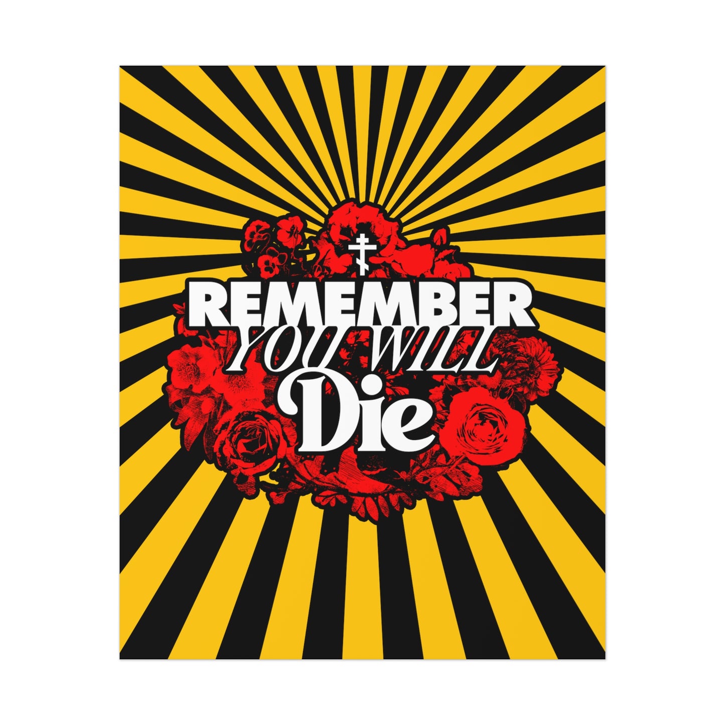 Remember You Will Die Floral Design No. 2 | Orthodox Christian Art Poster