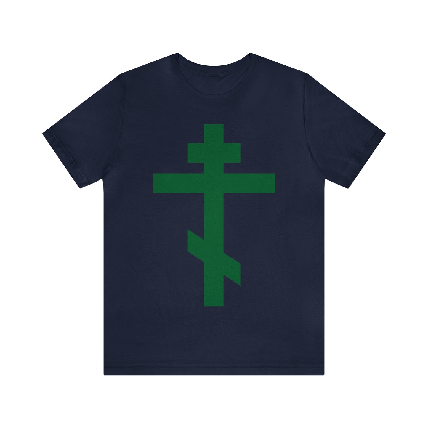 Simple Orthodox Cross (Green) No. 1 | Orthodox Christian T-Shirt