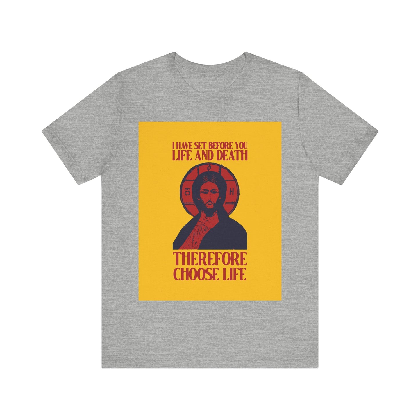 I Have Set Before You Life and Death (Deut. 30:11-20) Yellow Design No. 1 | Orthodox Christian T-Shirt