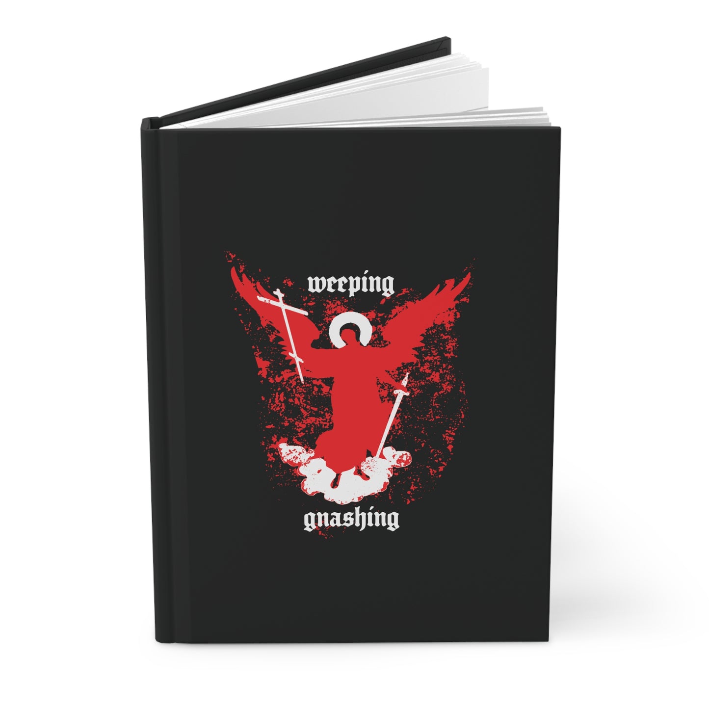 Weeping and Gnashing (Matthew 13:41, Apocalypse Angel IconoGraphic) No. 1 | Orthodox Christian Hardcover Blank Journal