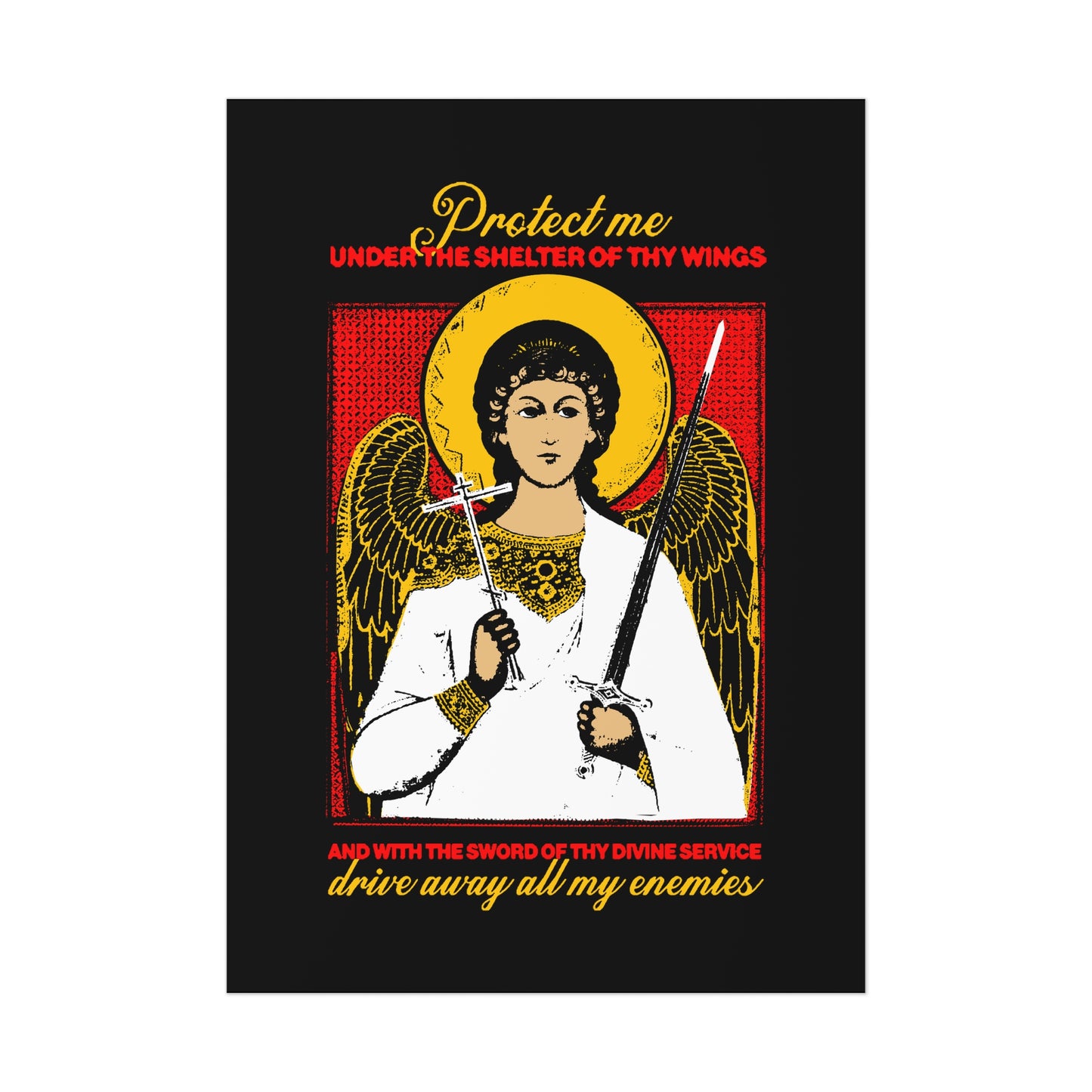 Holy Guardian Angel IconoGraphic No. 1 | Orthodox Christian Art Poster