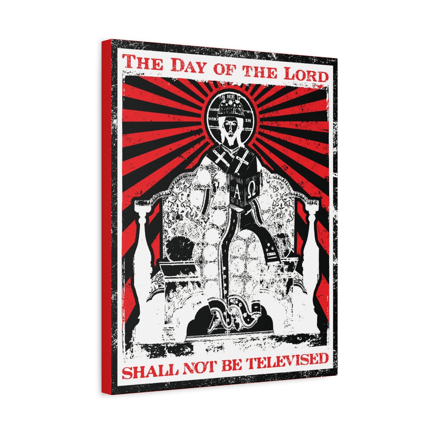 The Day of the Lord Shall Not Be Televised | Jesus Christ Enthroned Iconographic | Second Coming | Revelation | Orthodox Christian Canvas Art