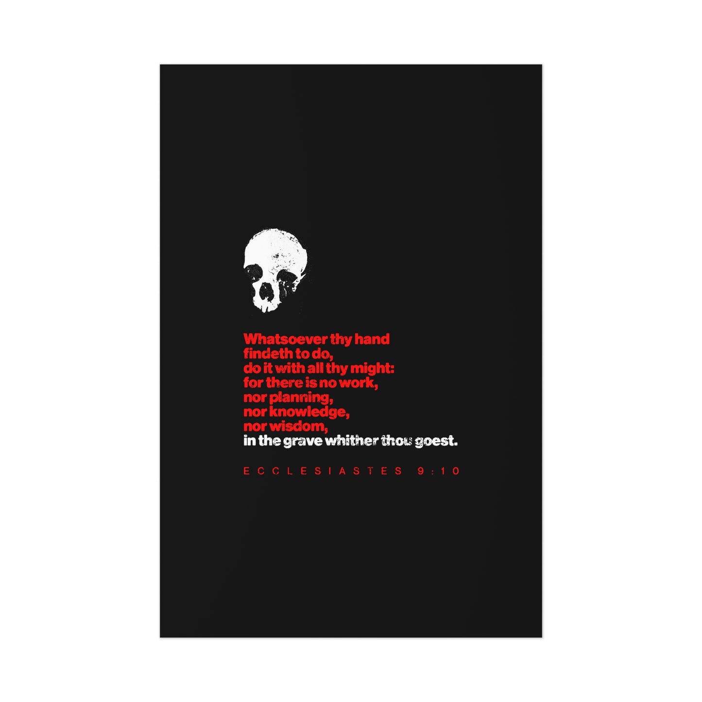 Whatsoever Thy Hand Findeth to Do No. 2 (Red Text) | Orthodox Christian Art Poster