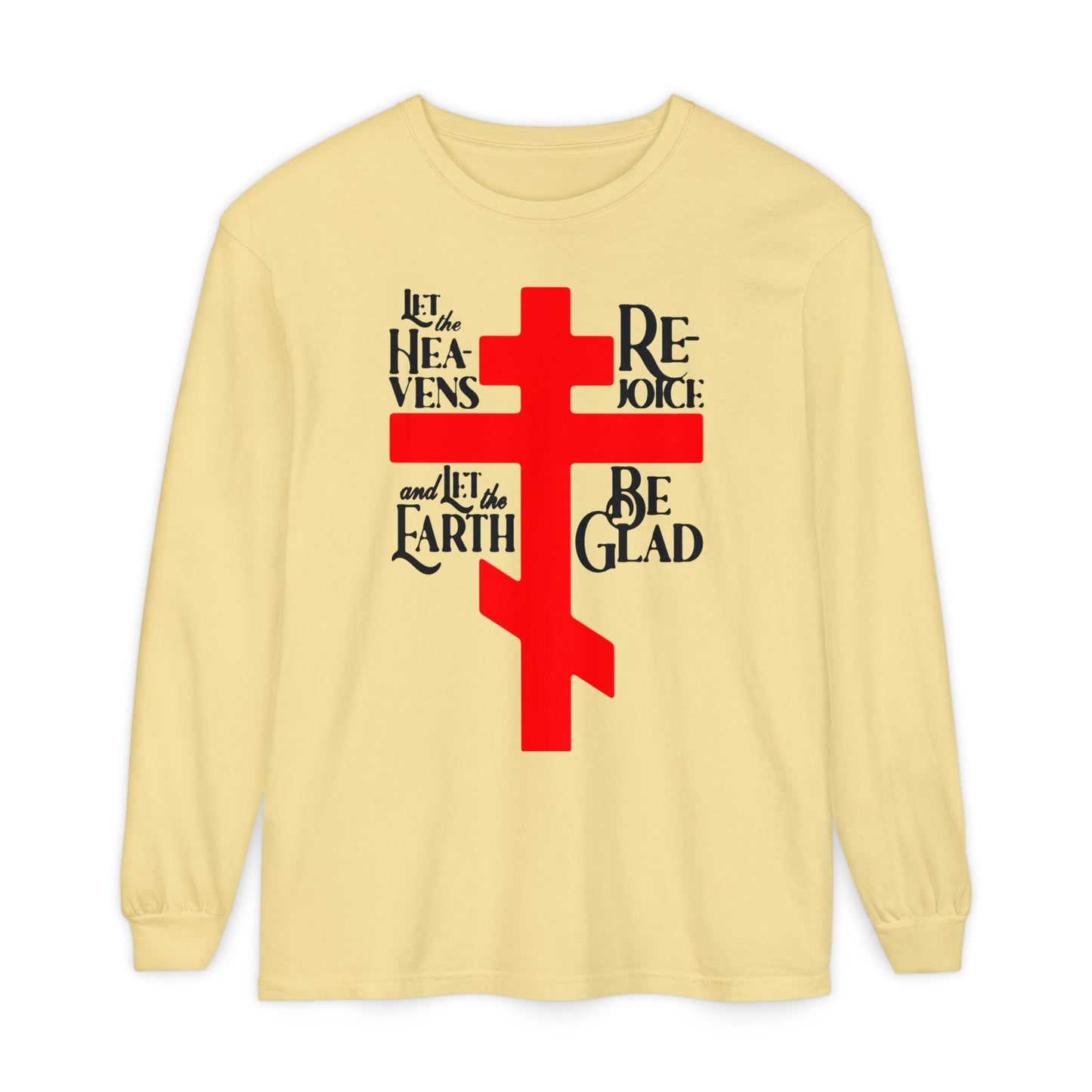 Let the Heavens Rejoice | Psalm 96 (95 Septuagint) | Orthodox Christian Liturgical Hymn | Russian Cross | Orthodox Christian Long Sleeve Shirt