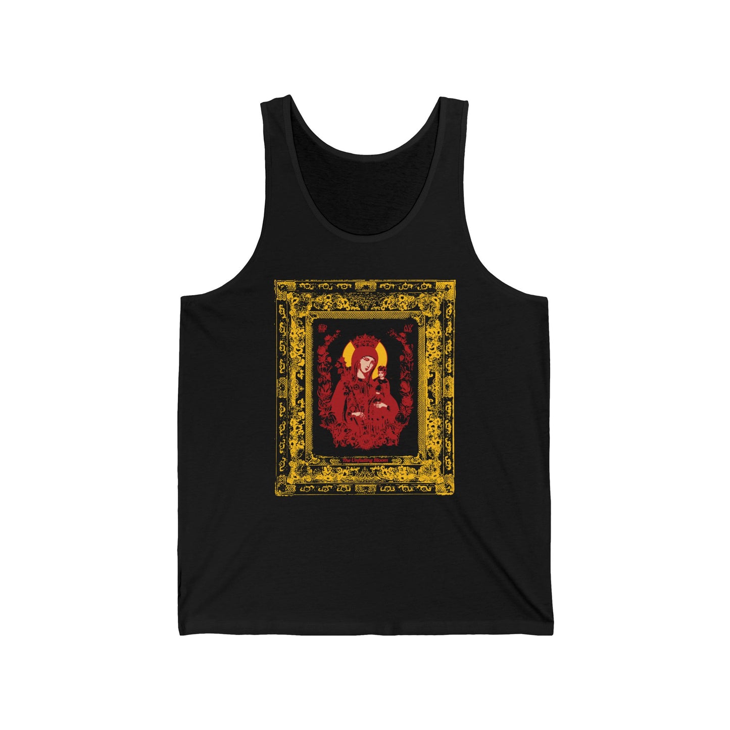 The Unfading Bloom (Theotokos Iconographic) No. 1 | Orthodox Christian Jersey Tank Top / Sleeveless Shirt