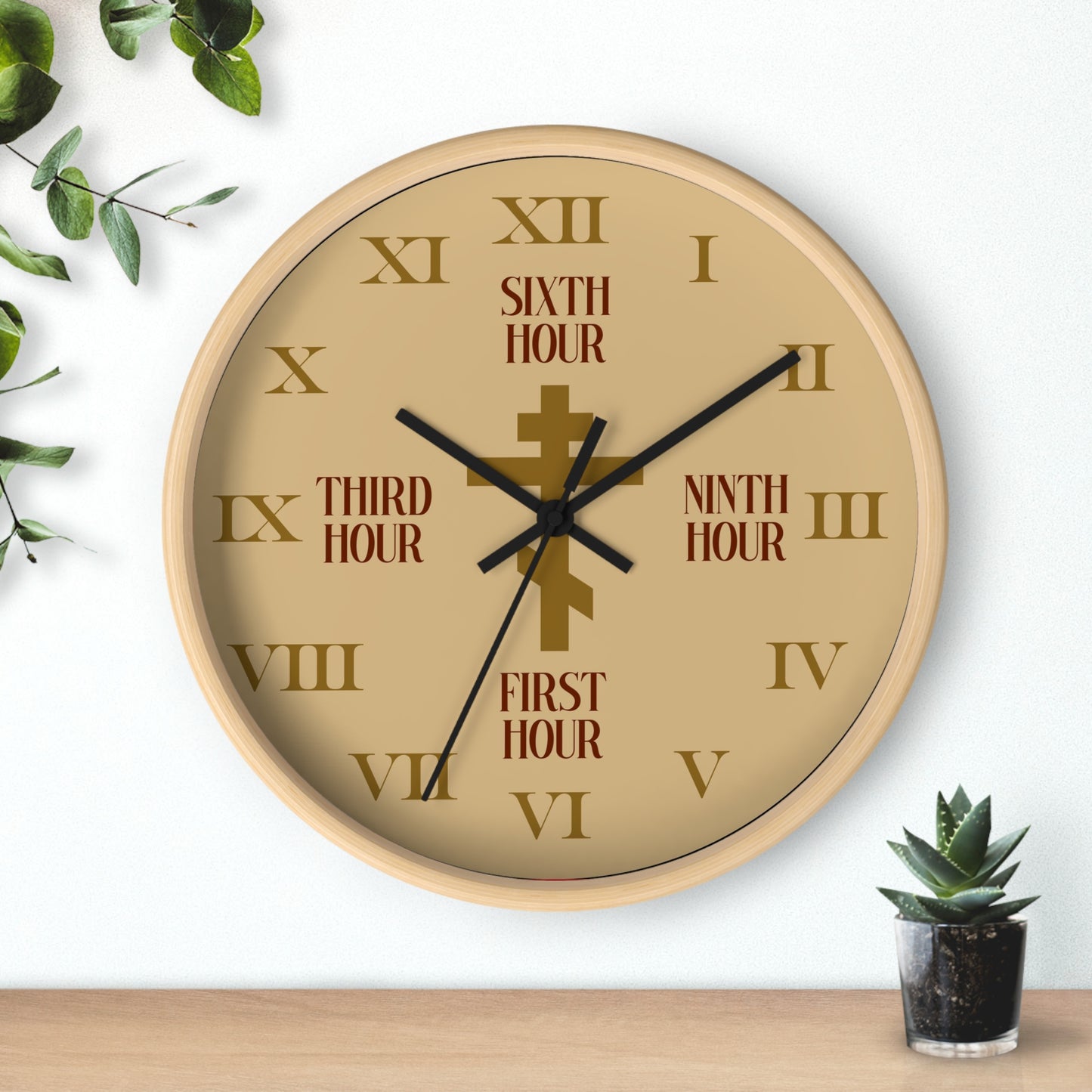 Liturgical Hours Wall Clock No. 2