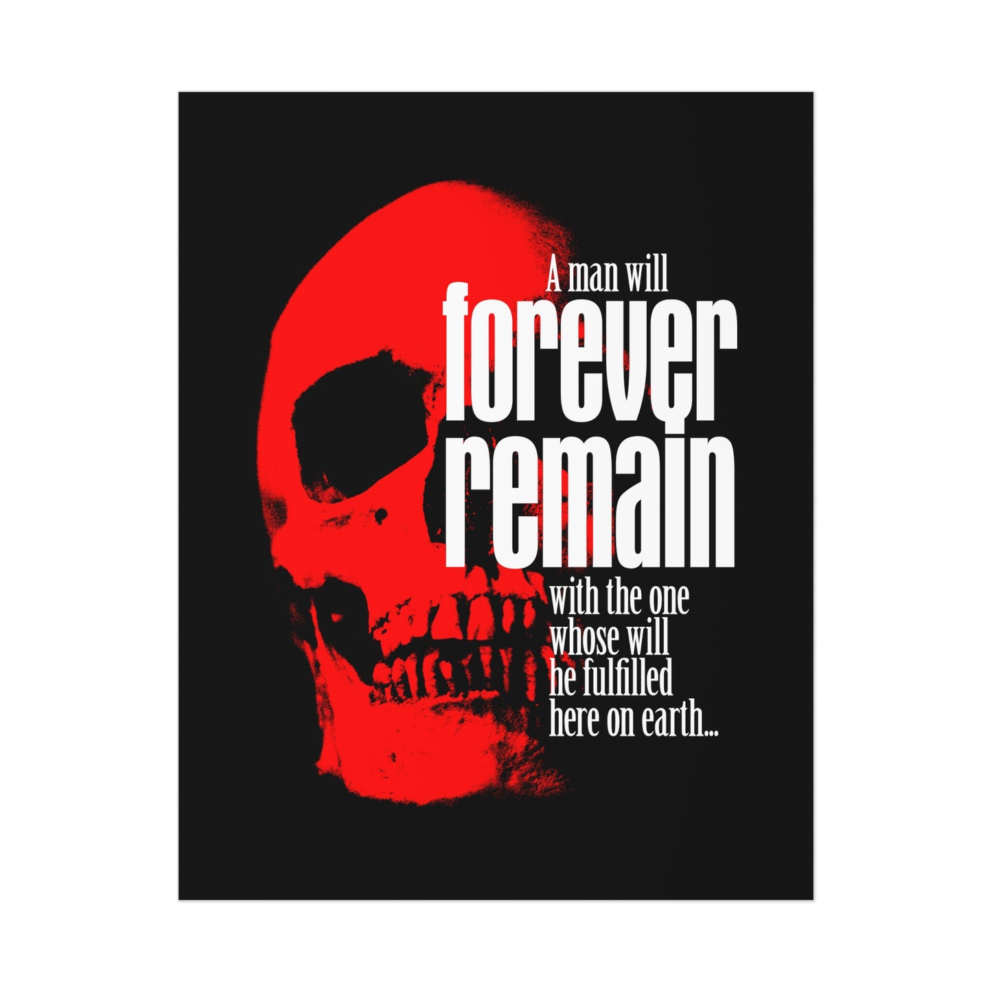 A man will forever remain... | You cannot serve two masters | Red Skull Horror Movie Poster Aesthetic | Orthodox Christian Art Poster