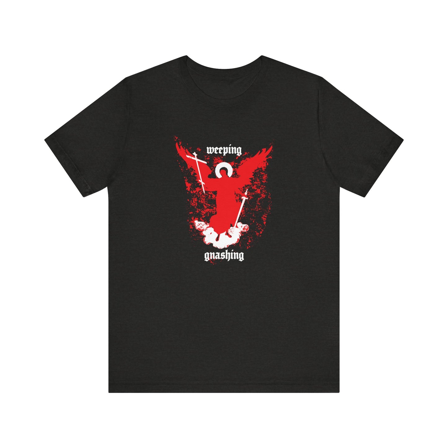 Weeping and Gnashing (Matthew 13:41, Apocalypse Angel IconoGraphic) No. 1 | Orthodox Christian T-Shirt