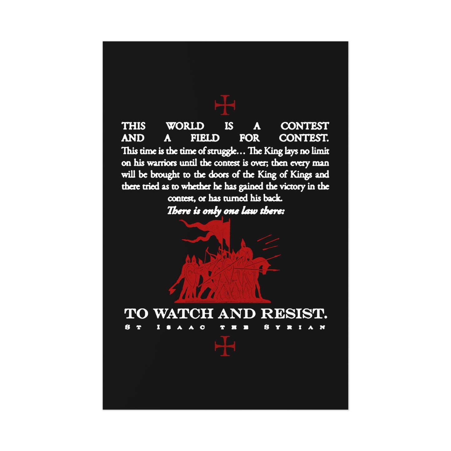 The World is a Contest No. 2 (St Isaac the Syrian) | Orthodox Christian Art Poster