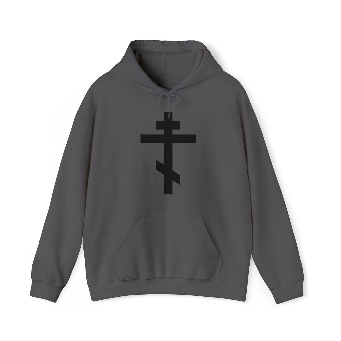 Simple Orthodox Cross (Black) No. 1 | Orthodox Christian Hoodie / Hooded Sweatshirt
