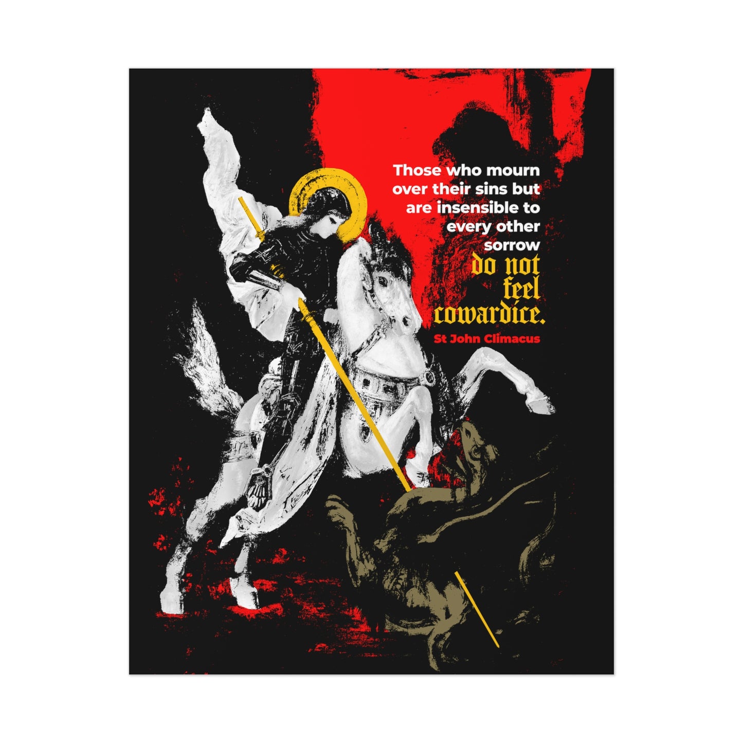 Those Who Mourn Over Their Sins (St John Climacus) No. 1 | Orthodox Christian Art Poster