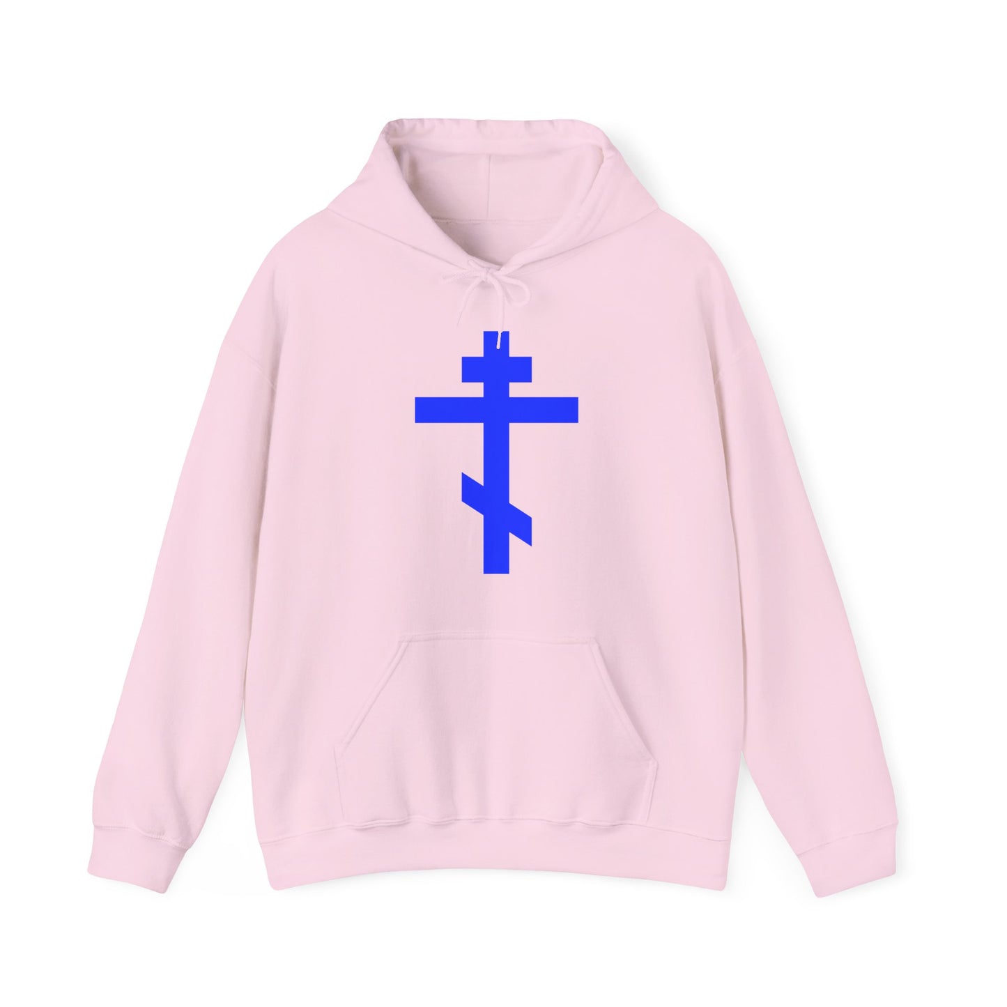Royal Blue Orthodox Tribar Cross | Preserve Thy People By Thy Cross, O Lord | Christ is King | Christian Streetwear Hoodie