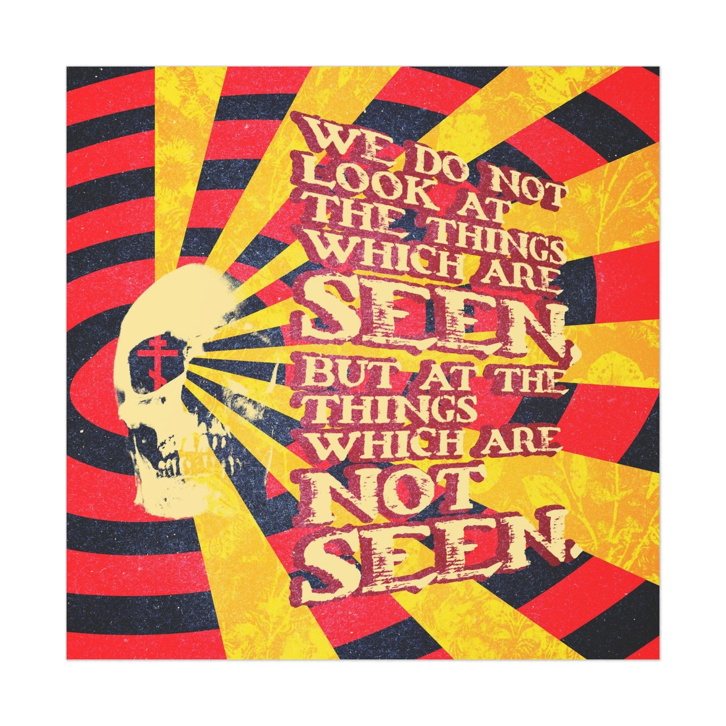 We Do Not Look at the Things Which Are Seen No. 2 (Giallo Movie Poster Style) | Orthodox Christian Art Poster