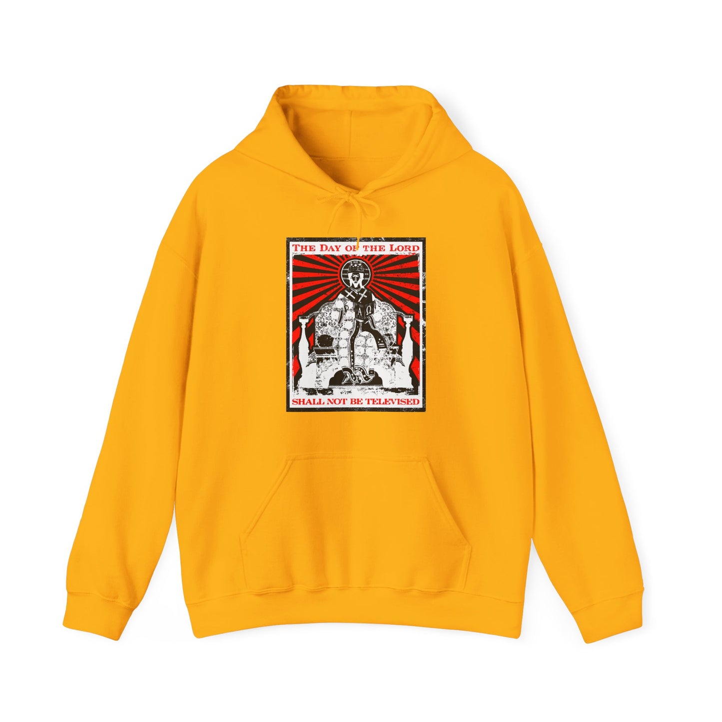 The Day of the Lord Shall Not Be Televised | Jesus Christ Iconographic | Second Coming | Revelation | Orthodox Christian Hoodie